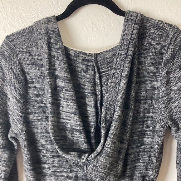 Roxy Heather Gray Long Sleeve Hoodie Mini Sweater Dress XL - Picture 6 of 8